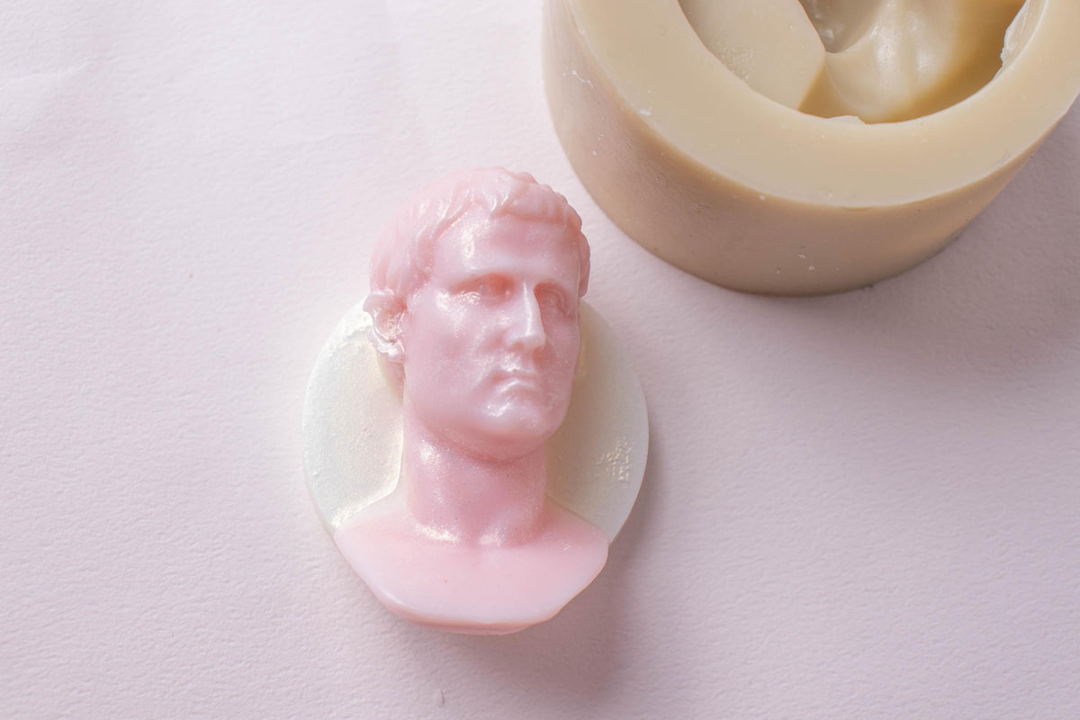 Agrippa Roman Bust Silicone Mold, Chocolates, Gypsum, Diffuser