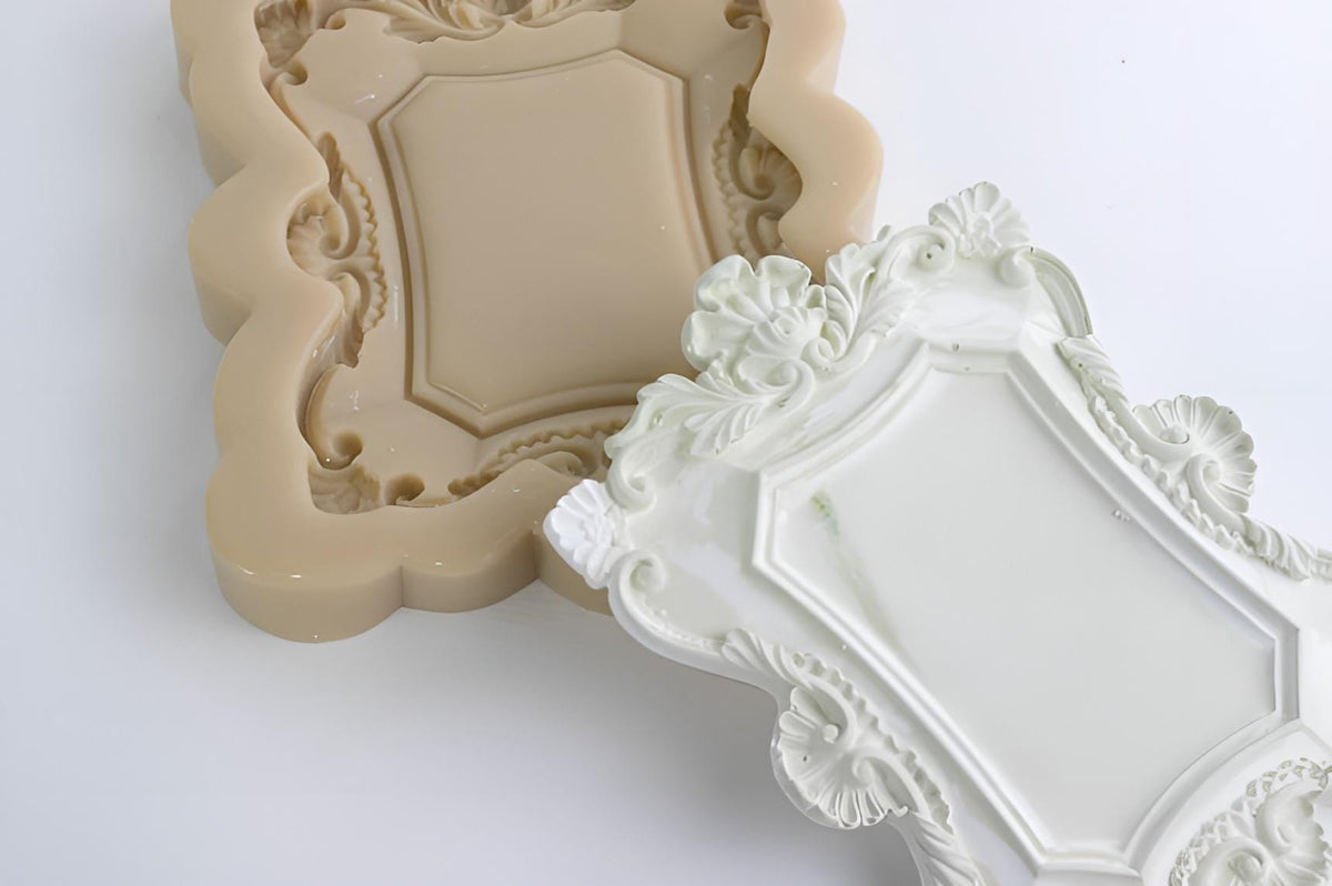 Ornate Frame Silicone Mold - Baroque Style Resin Clay Mould