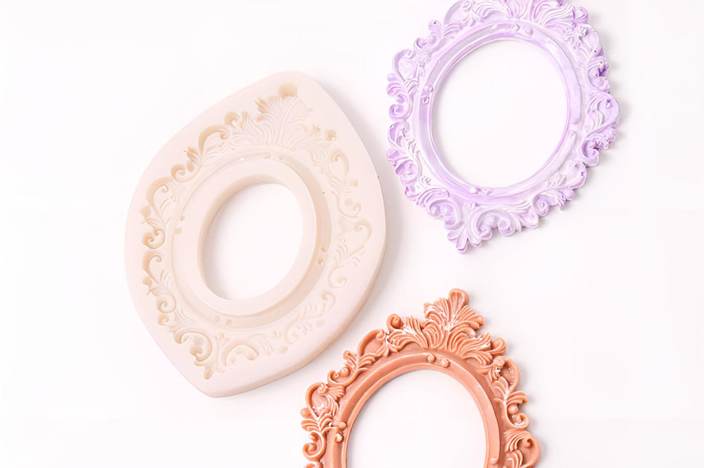 Antique Oval Frame Silicone Mold, Cameo & Candle Decor