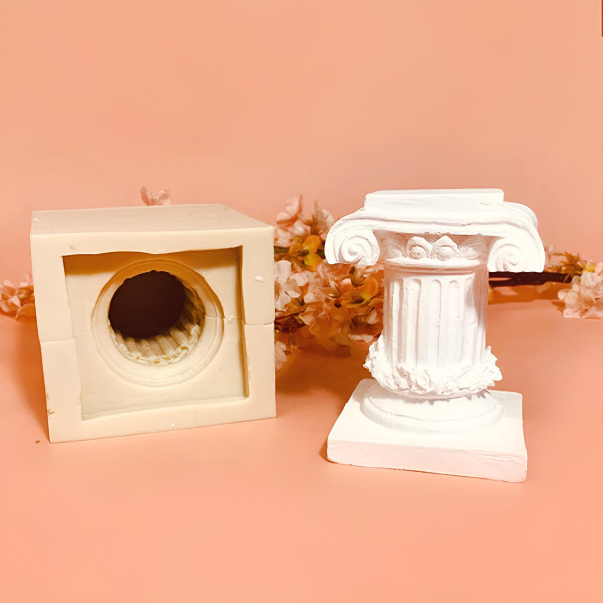Roman Column Silicone Mold, Statue Deco, Concrete Gypsum Soap Casting