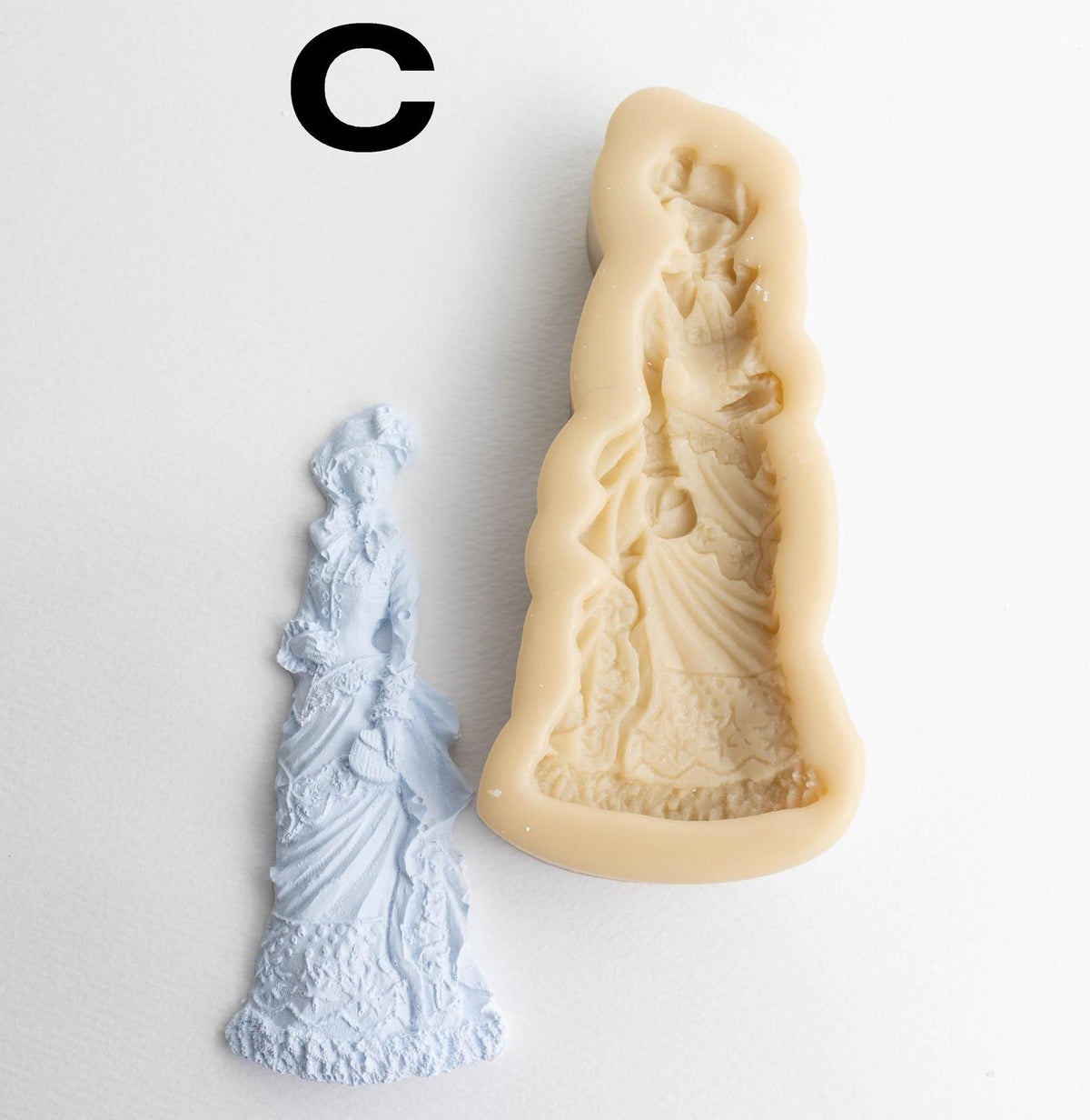 Renaissance Woman Silicone Mold, Victorian Costume Decor