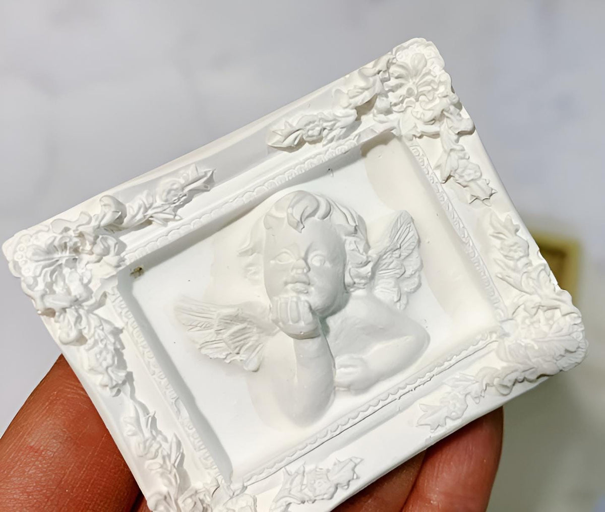 Baby Angel Frame Silicone Mold, Home Decor Ornament, Candle Soap Clay