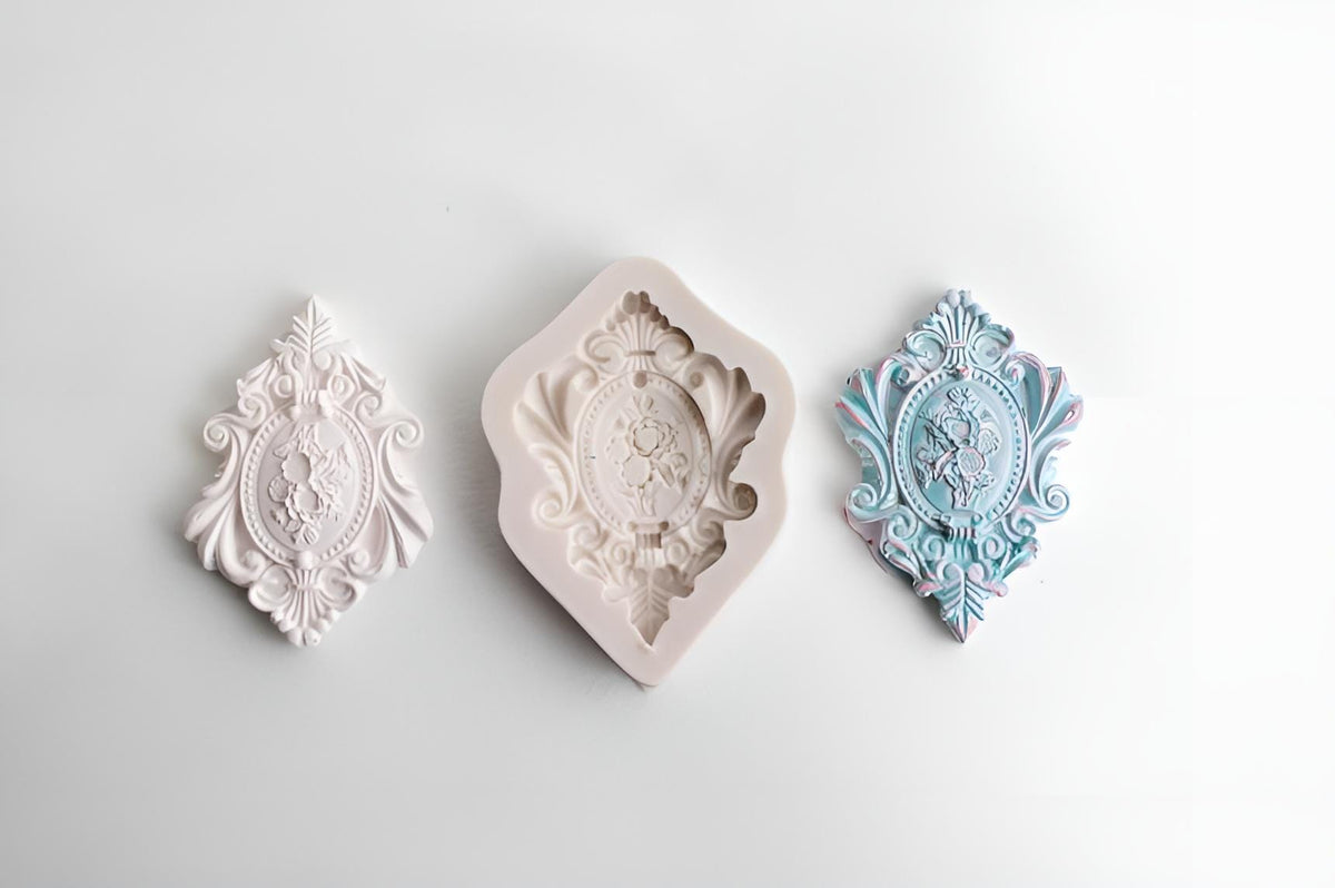 Vintage Style Silicone Decor Mold, Candle, Soap, Clay